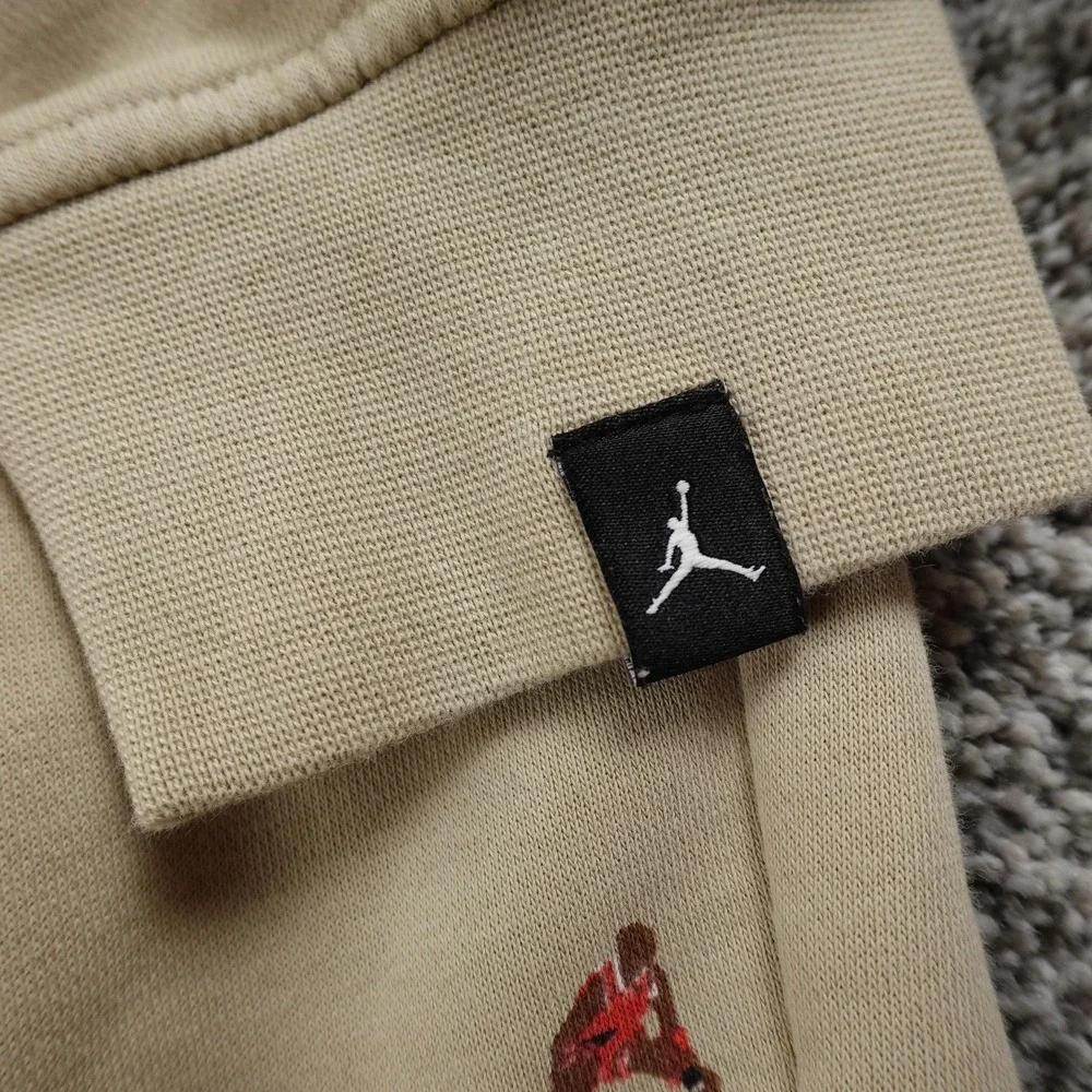 Jordan Hoodie Mens L Beige Michael 23 Jumpman Air Basketball Pullover Sweatshirt